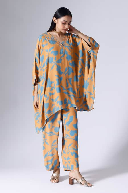 KLAD Fiore Print Kaftan With Pant 