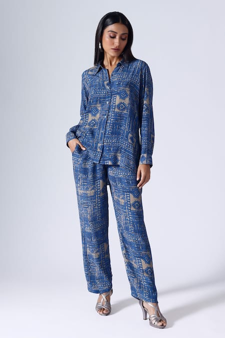 KLAD Moroccan Print Shirt & Pant Set 