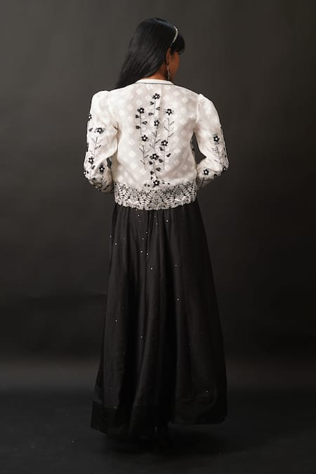 Manasi Sengupta Sequin Embroidered Jacket With Pant Set 