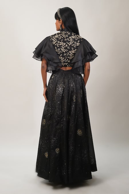 Manasi Sengupta Beads Embroidered Shirt With Skirt 