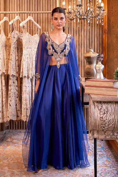 Ridhima Bhasin Safir Embellished Neck Kurta With Palazzo 