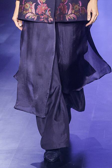 Shruti Sancheti Black Silk, Organza Layered Pant Online at Aza Fashions Shruti Sancheti_Black Silk, Organza Layered Pant _Online_at_Aza_Fashions