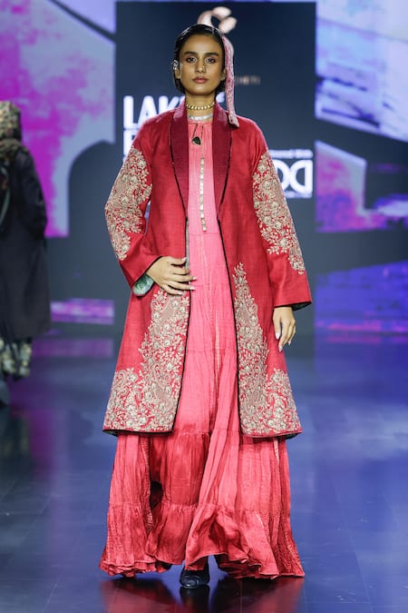 Shruti Sancheti Floral Paisley Embroidered Long Jacket 