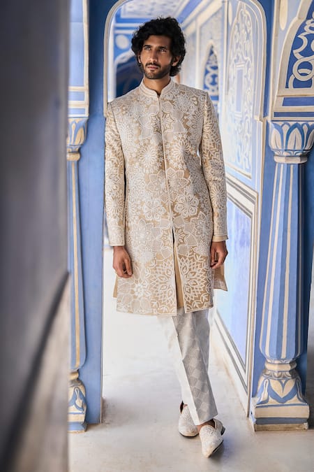 Seema Gujral Abstract Embroidered Sherwani Set 