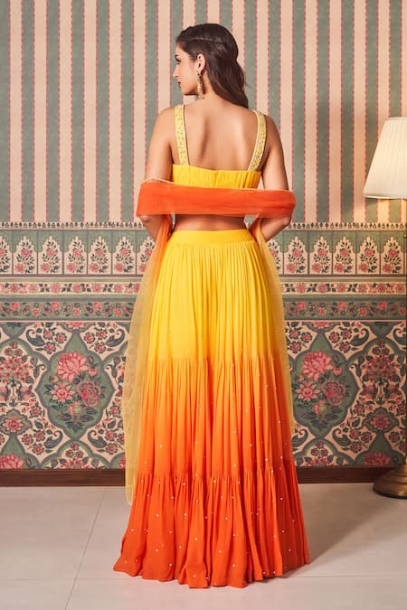 Sammohi By Moksha And Hiral Sequin Embroidered Lehenga Set 