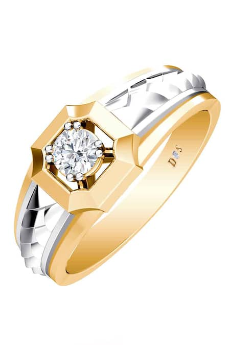 Divine Solitaires Geometric Diamond Solitaire Ring 