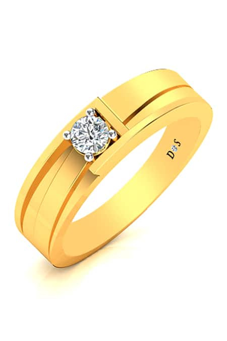 Divine Solitaires Textured Round Solitaire Ring 