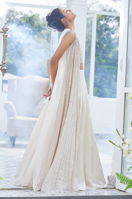 Masumi Mewawalla X AZA Lehenga Set With Embroidered Long Jacket