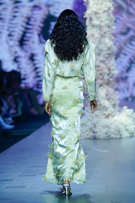 Nirmooha Tassel Detailed Dress With Cropped Jacket 