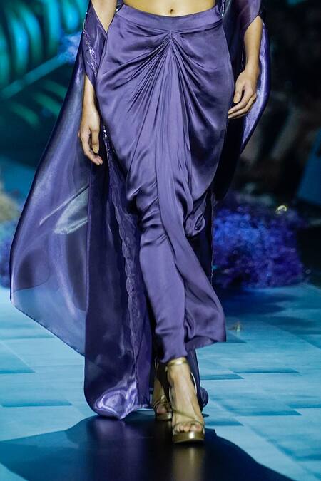 Buy Nirmooha Purple Modal, Organza, Satin Embroidery Sweetheart Abstract Bustier Skirt Set Online at Aza Fashions Buy_Nirmooha_Purple Modal, Organza, Satin Embroidery Sweetheart Abstract Bustier Skirt Set _Online_at_Aza_Fashions