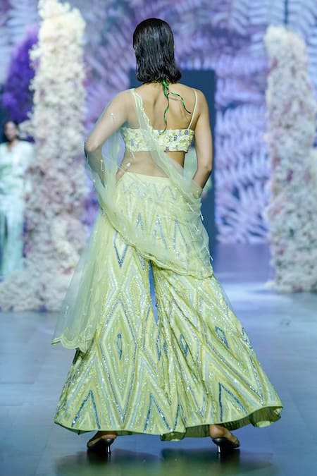 Nirmooha Geometric Hand Embroidered Pant Set With Dupatta 