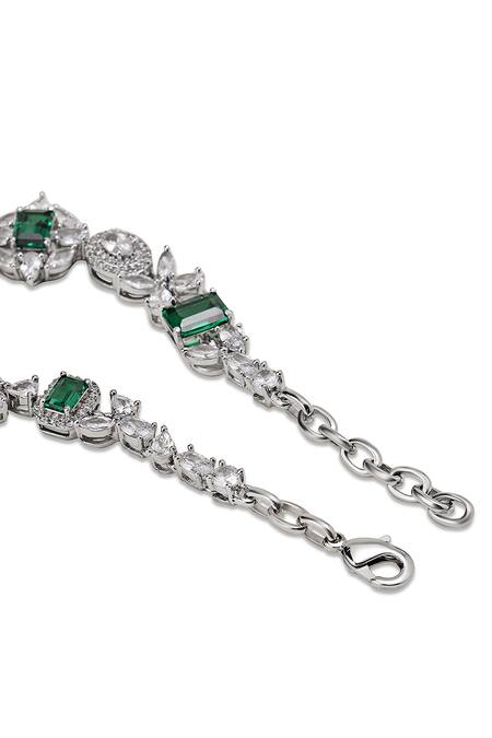 Shazé_White Stones Jadene Embellished Bracelet_Online_at_Aza_Fashions