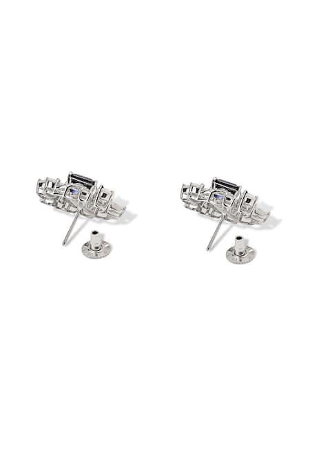 Shop_Shazé_White Marquise Stone Oceanus Studded Earrings _Online_at_Aza_Fashions