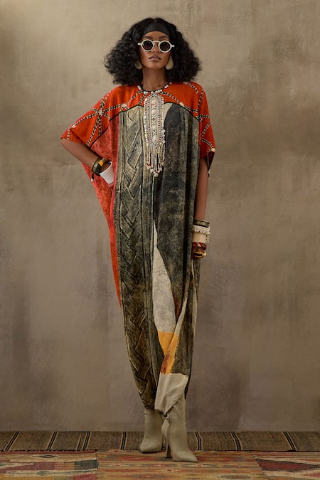 Aseem Kapoor Vayu Geometric Print Kaftan Jumpsuit 