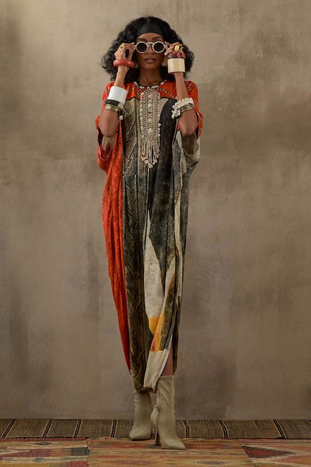 Aseem Kapoor Vayu Geometric Print Kaftan Jumpsuit 