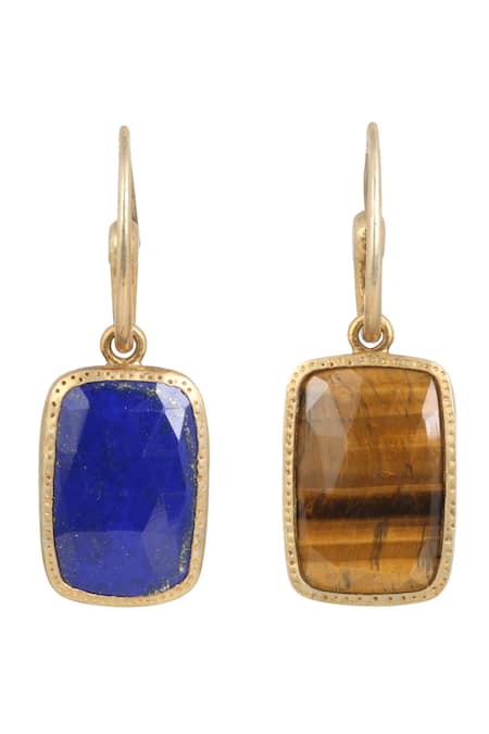 Anuka Jewels Lapis Stone Embellished Earrings 