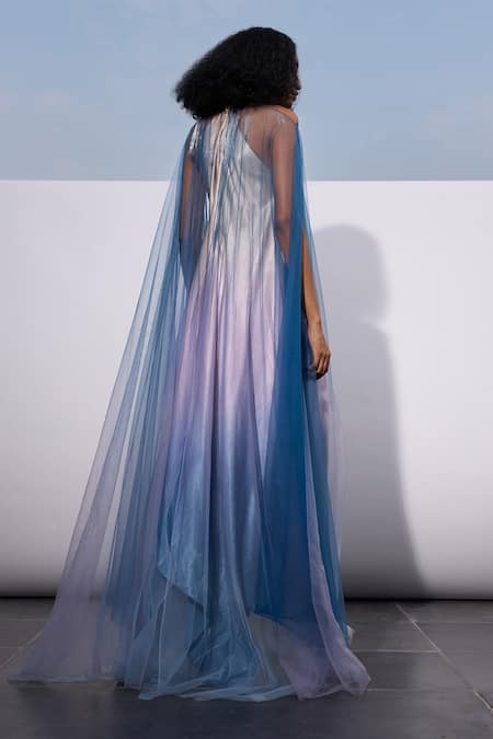 Akhl Hand Embroidered Glass Yarn Fringe Kaftan 