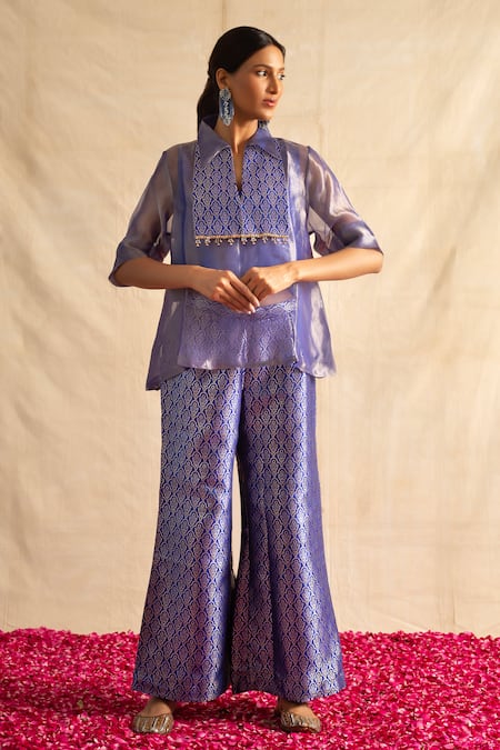 Neitri Samaira Brocade Yoke Top With Pant 