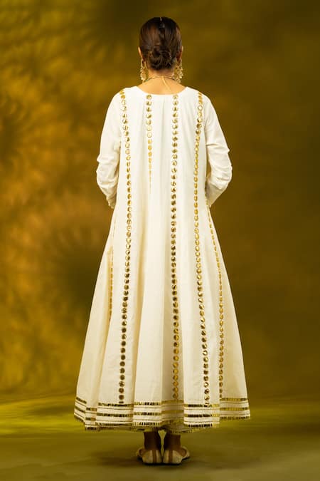 Shivani Sabharwal Gota Embroidered Anarkali Pant Set 