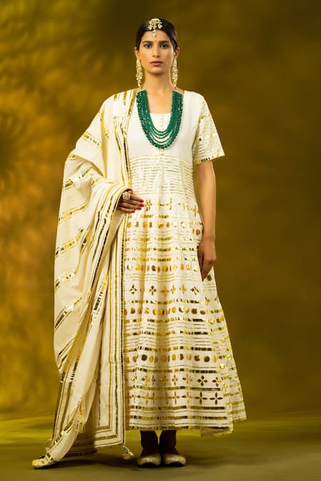 SHIVANI SABHARWAL Gota Embroidered Anarkali Set 