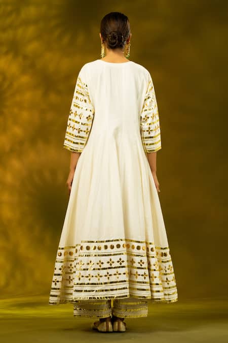 Shivani Sabharwal Gota Embroidered Anarkali Pant Set 