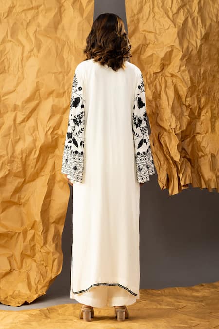 Shivani Sabharwal Floral Embroidered Kurta Pant Set 