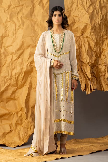 SHIVANI SABHARWAL Sequin Embroidered Kurta Set 