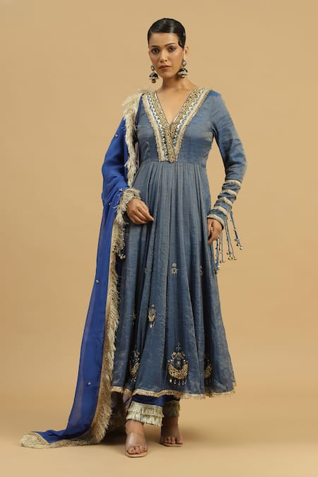 Siyona by Ankurita Neelam Ghungroo Embellished Anarkali Set 