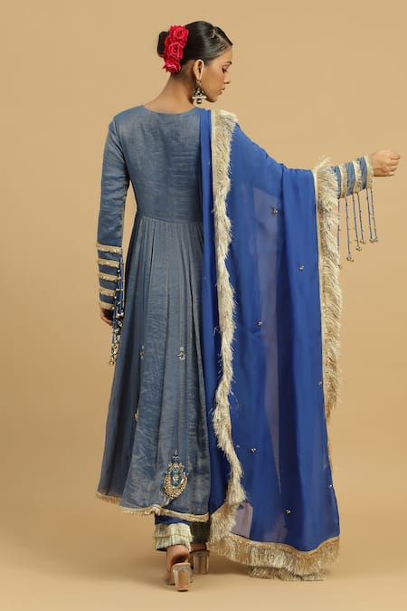 Siyona By Ankurita Neelam Ghungroo Embellished Anarkali Set 