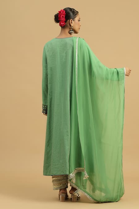 Siyona By Ankurita Jade Gul Embroidered Kurta & Pakistani Salwar Set 