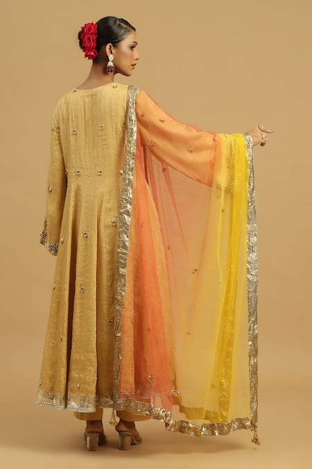 Siyona By Ankurita Sunehri Ghungroo Embellished Anarkali Set 