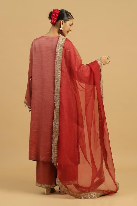 Siyona By Ankurita Gehra Lal Chand Bahar Embroidered Kurta Pant Set 