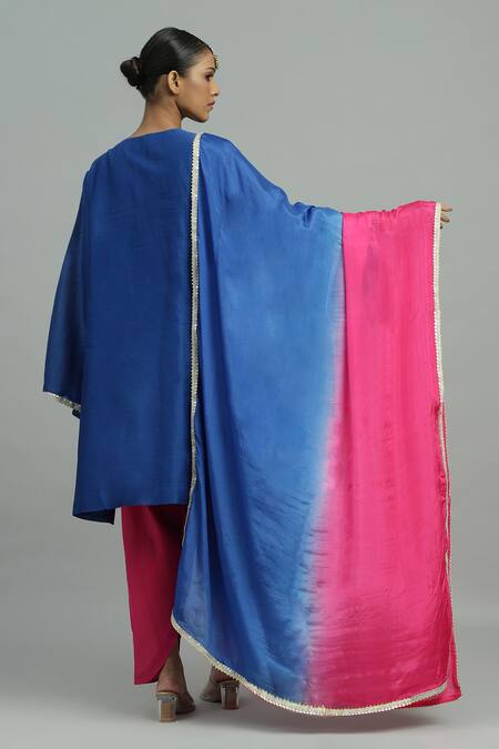 Siyona By Ankurita Gulaneel Sequin Coin & Pearl Tassel Embellished Kurta & Dhoti Pant Set 