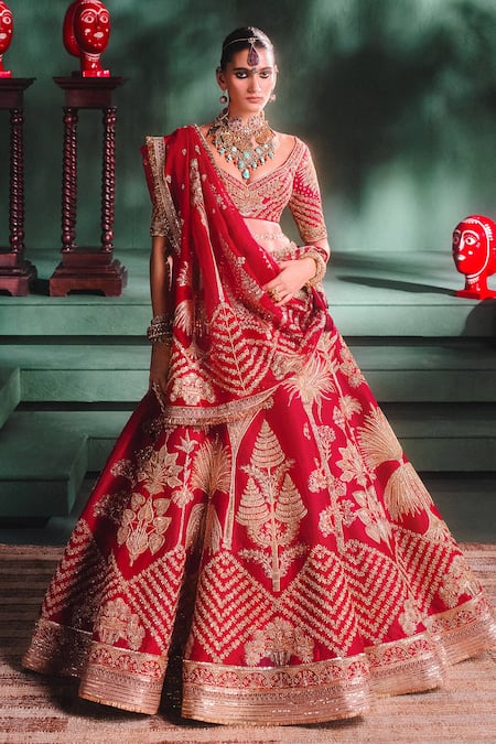 Masaba The Aalu Bukhara Bridal Lehenga & Veil Set 