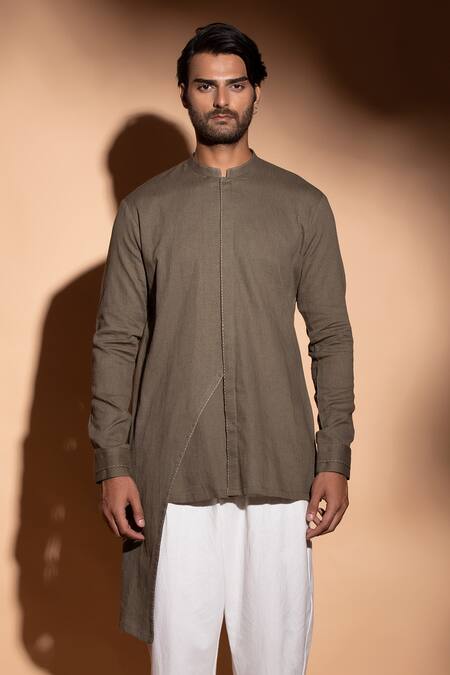 Buy_Studio Error_Off White Cotton Pleated Relax Trouser _Online_at_Aza_Fashions