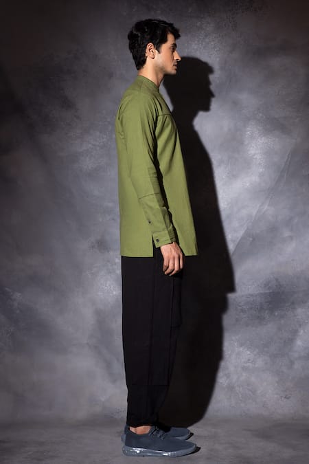 Studio Error_Black Cotton Boxy Plain Trouser _Online_at_Aza_Fashions