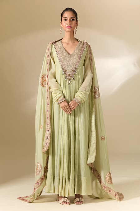 Anamika Khanna Embroidered Anarkali Set 