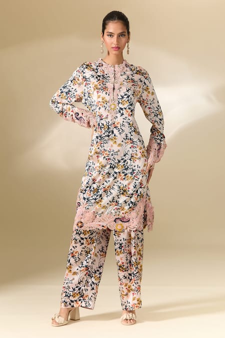 Anamika Khanna Floral Print Tunic & Pant Co-ord Set 