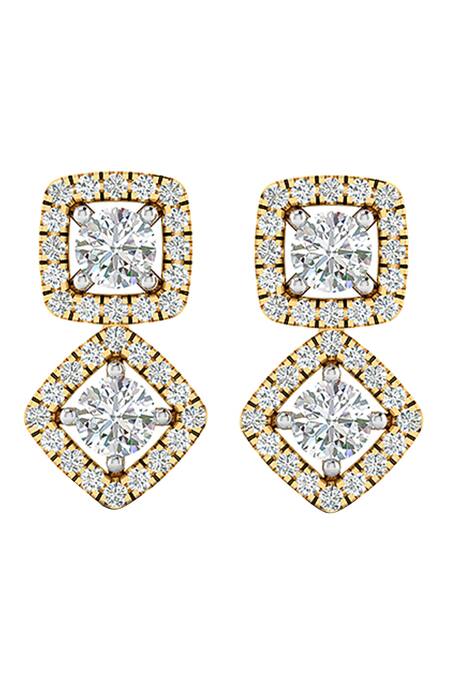 Divine Solitaires Geometric Diamond Danglers 