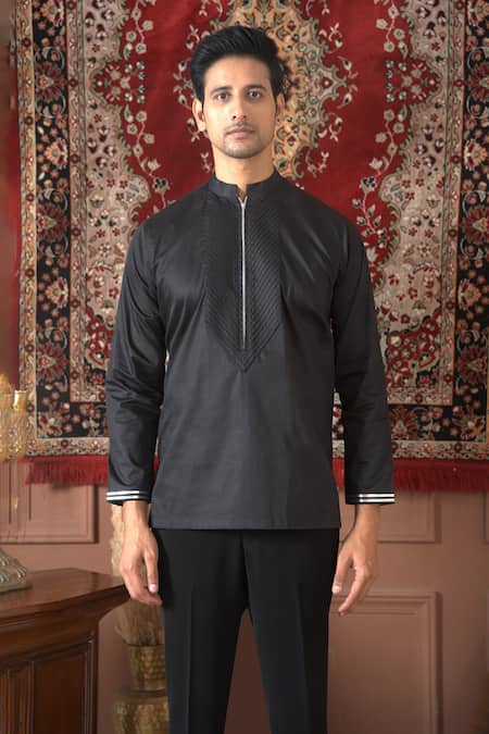 The House Of Diwans Pleated Kurta & Trouser Set 