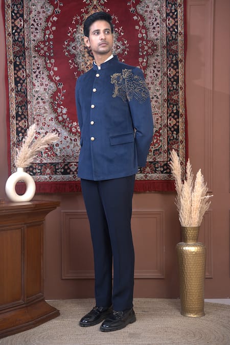 The House Of Diwans Cutdana Embroidered Bandhgala Set 