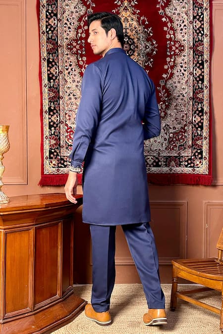 The House Of Diwans Dori Placement Embroidered Kurta Set 