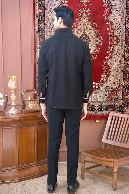 The House Of Diwans Floral Hand Painted Shirt & Trouser Set 