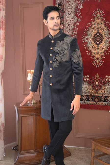 The House Of Diwans Moti Embroidered Sherwani Set 