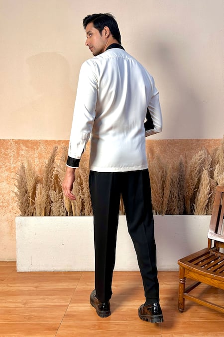 The House Of Diwans Resham Embroidered Shirt & Trouser Set 