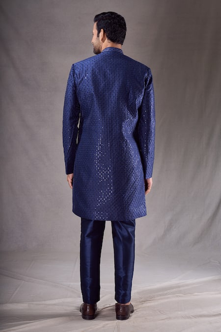 Arihant Rai Sinha Linear Sequin Embroidered Sherwani With Pyjama 