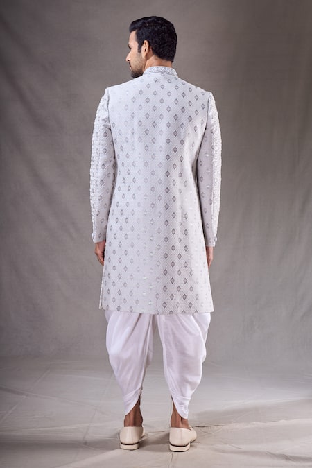 Arihant Rai Sinha Geometric Embroidered Sherwani With Dhoti Pant 
