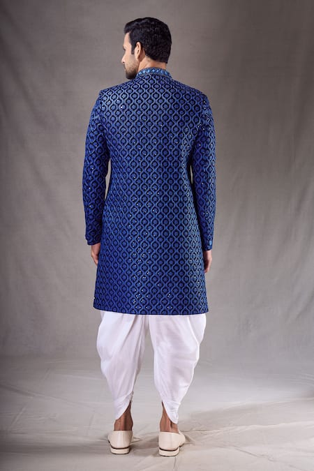 Arihant Rai Sinha Floral Jaal Embroidered Sherwani With Dhoti Pant 