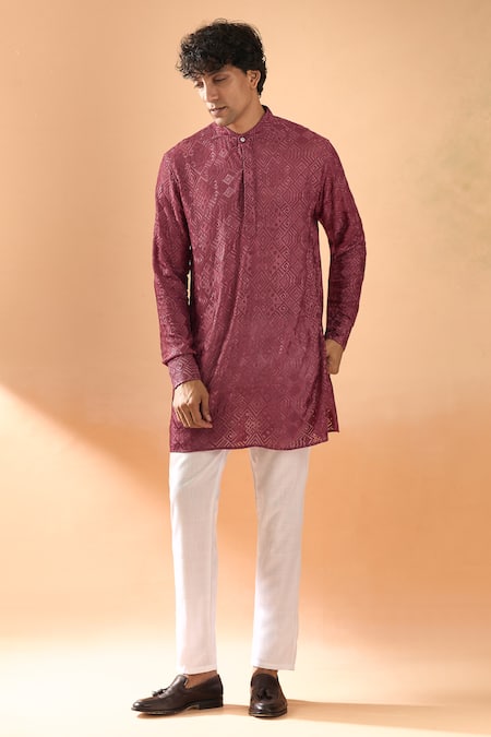 Spring Break Lucknowi Embroidered Kurta With Pant 