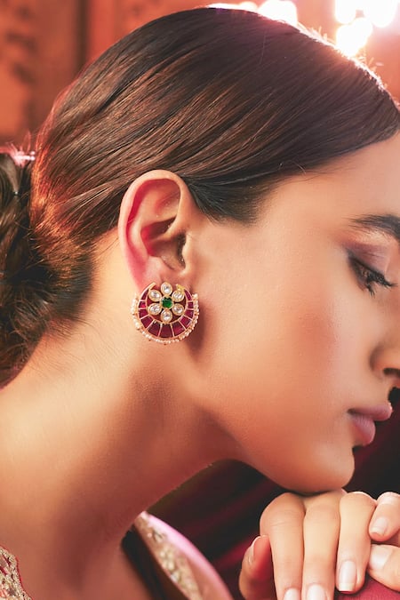 Karisa Designs Floret Kundan Work Studs 